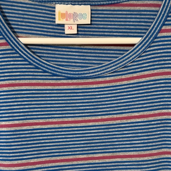 LuLaRoe Blue and Pink Maxi Dress - Picture 2 of 9